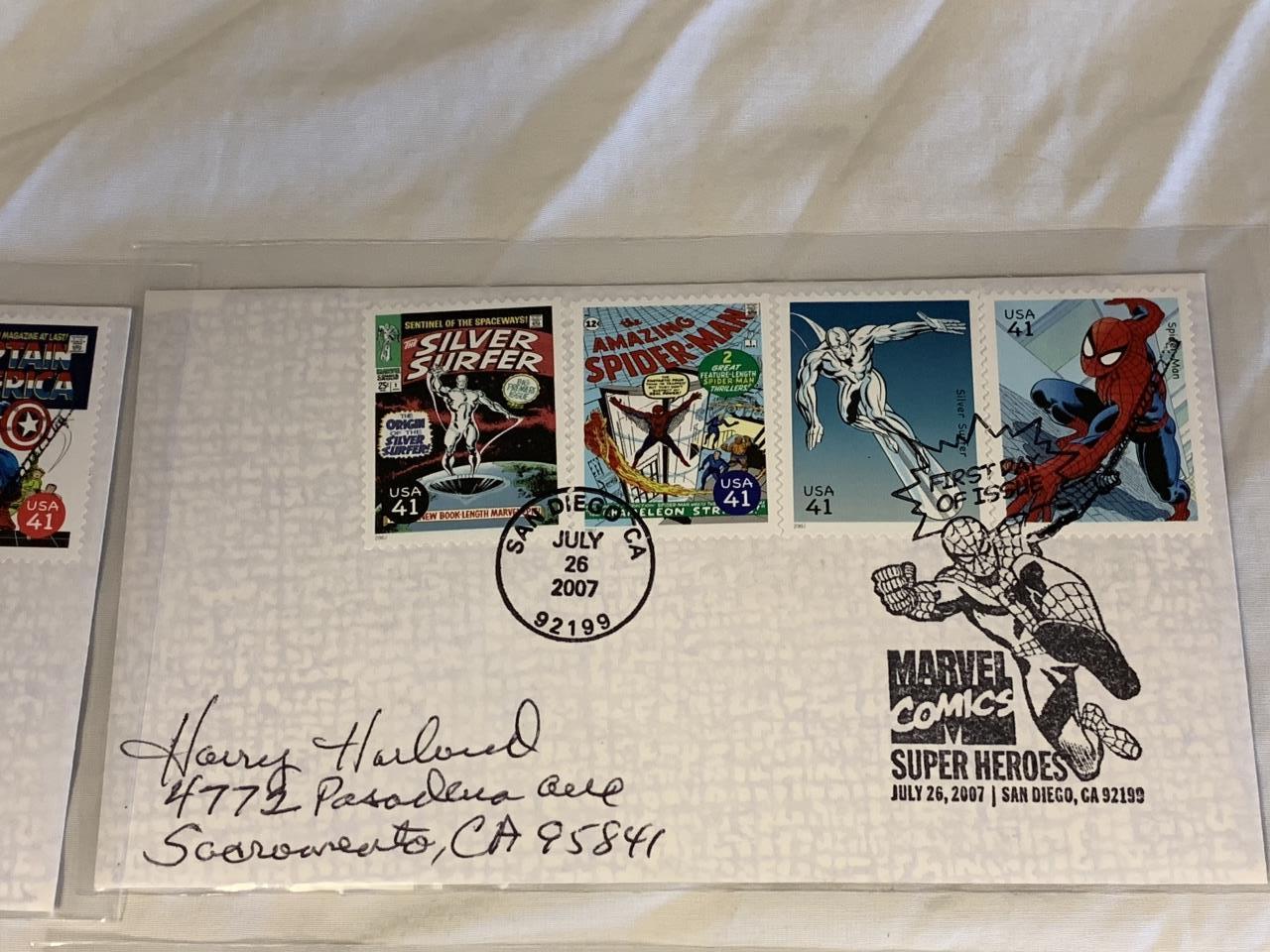 Lot of 4 MARVEL COMICS Super Heroes 1st Day Covers