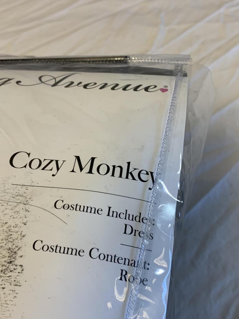 COZY MONKEY Adult Costume Size Medium NEW