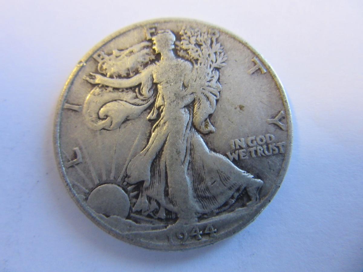 1944 .90 Silver Walking Liberty Half Dollar