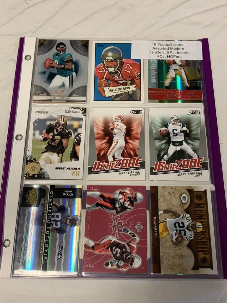 Lot of 18 Modern Parallels, Inserts, RC Football