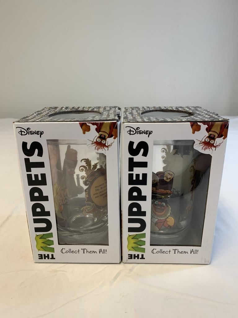 Lot of 2 Disney THE MUPPETS Tumbler Glasses NEW