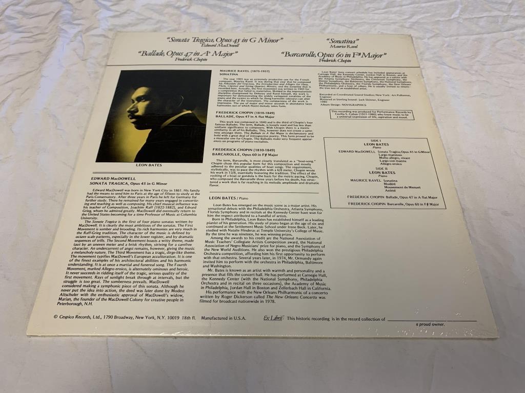 LEON BATES Pianist 1980 Album Record SEALED