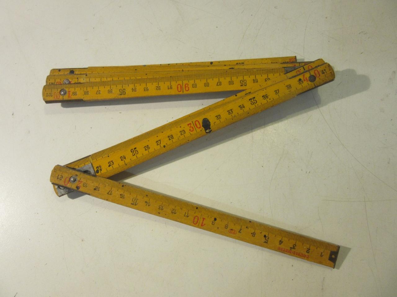 Lot of 3 Folding Extension Rulers, Incl.: Lufkin