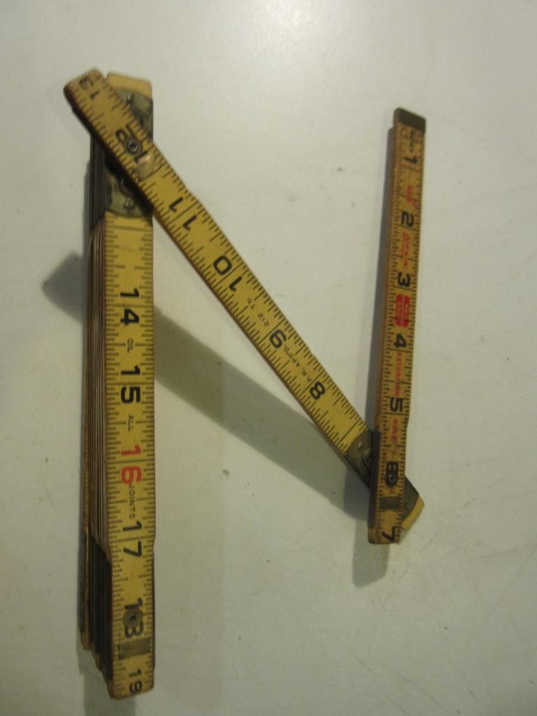 Lot of 3 Folding Extension Rulers, Incl.: Lufkin