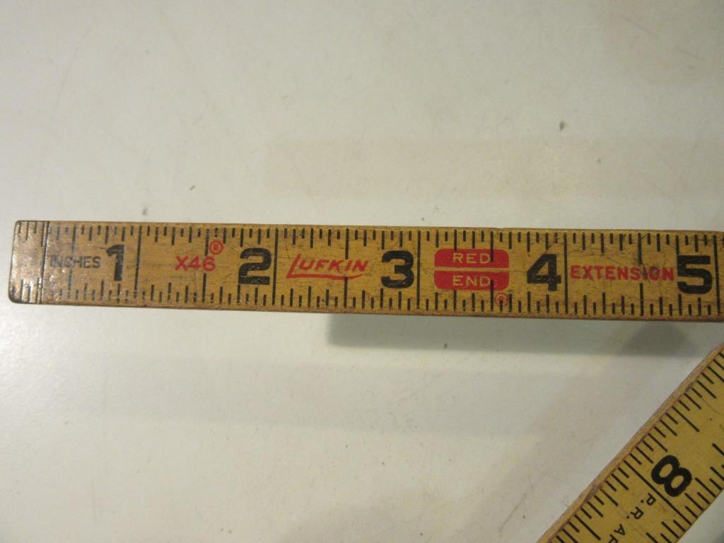 Lot of 3 Folding Extension Rulers, Incl.: Lufkin