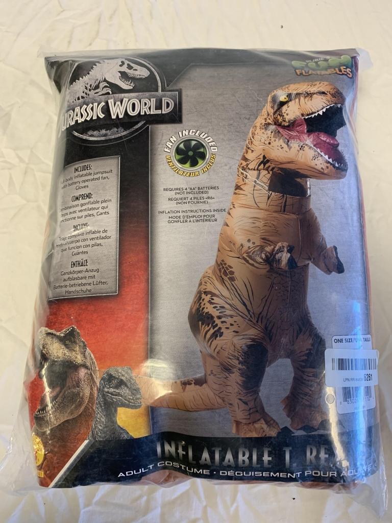 Jurassic World T-REX Inflatable Adult Costume NEW