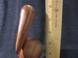 Wood Eye Wood Pelican Figurine