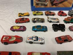 33 Vintage Hot Wheel Diecast vehicles w/ Case