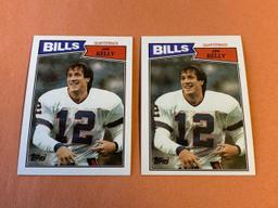 (2) JIM KELLY Bills 1987 Topps Football ROOKIES