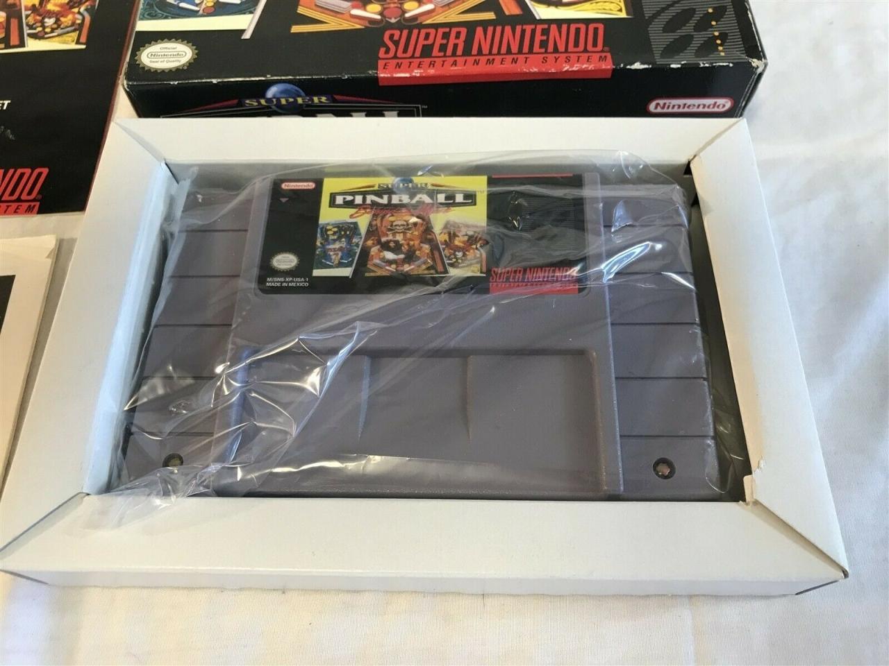 Nintendo SNES Super Pinball Behind the Mask game