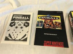 Nintendo SNES Super Pinball Behind the Mask game