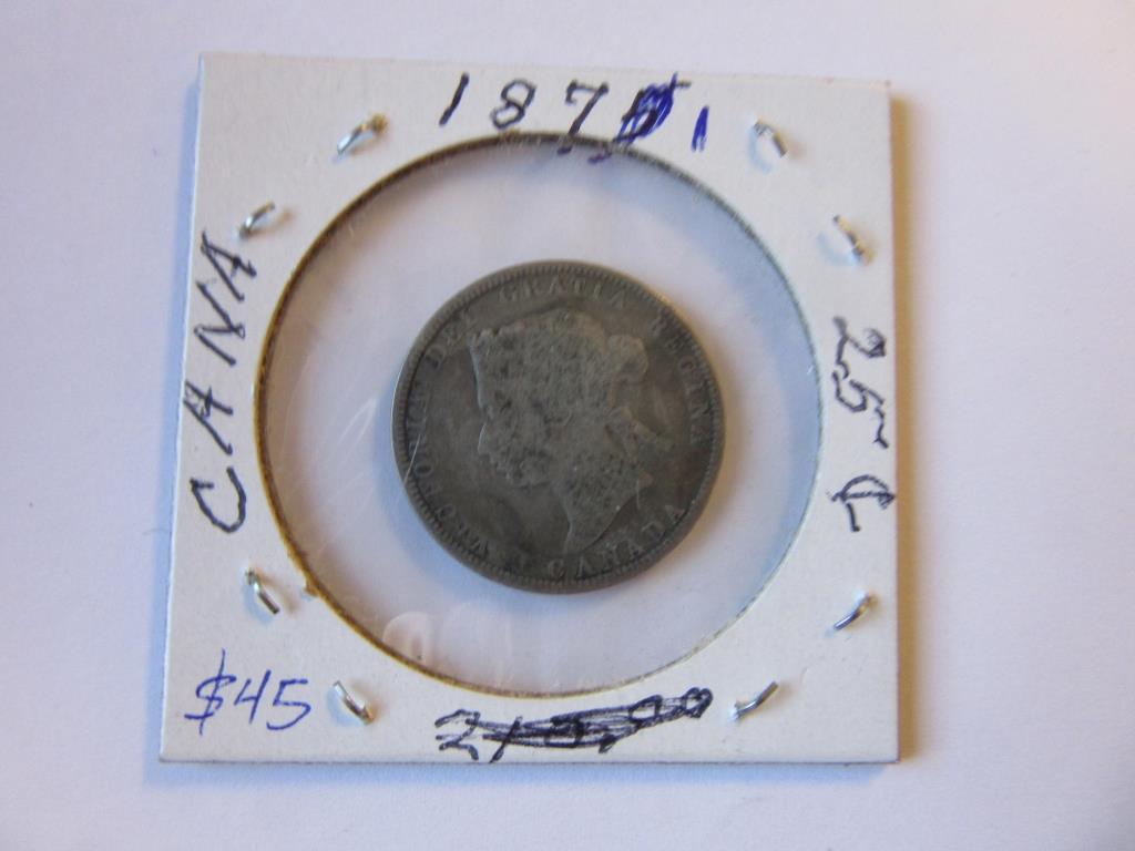 1871 .925 Silver Canadian Quarter