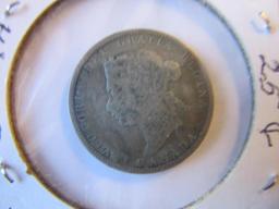 1871 .925 Silver Canadian Quarter