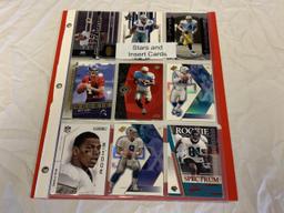 Lot of 18 STARS & INSERTS, RC Football Cards