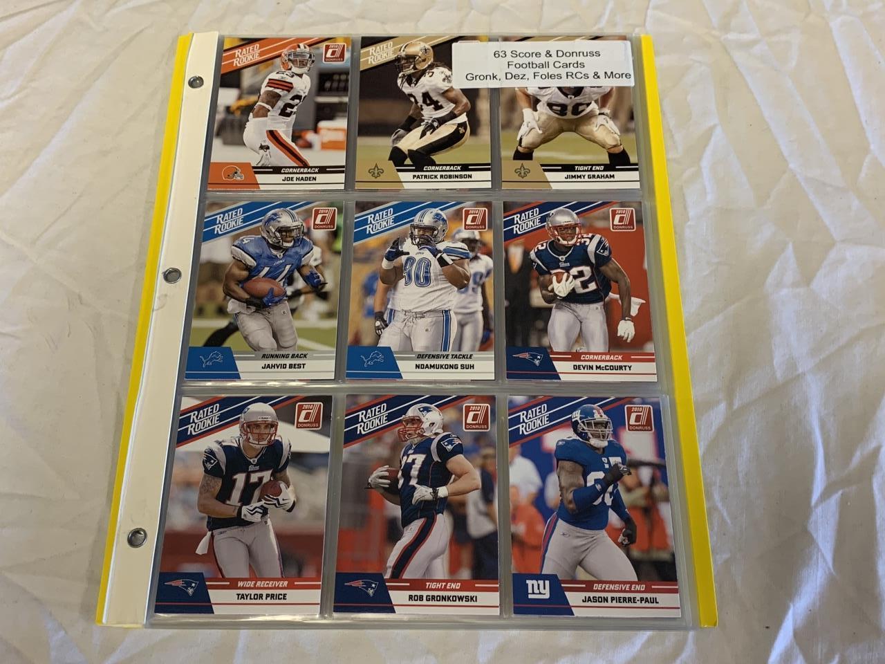 Lot of 63 STARS & ROOKIES Football Cards