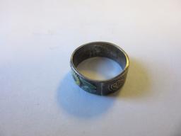 .925 Silver 2.4g Size 3.75 Sunflower Design Ring