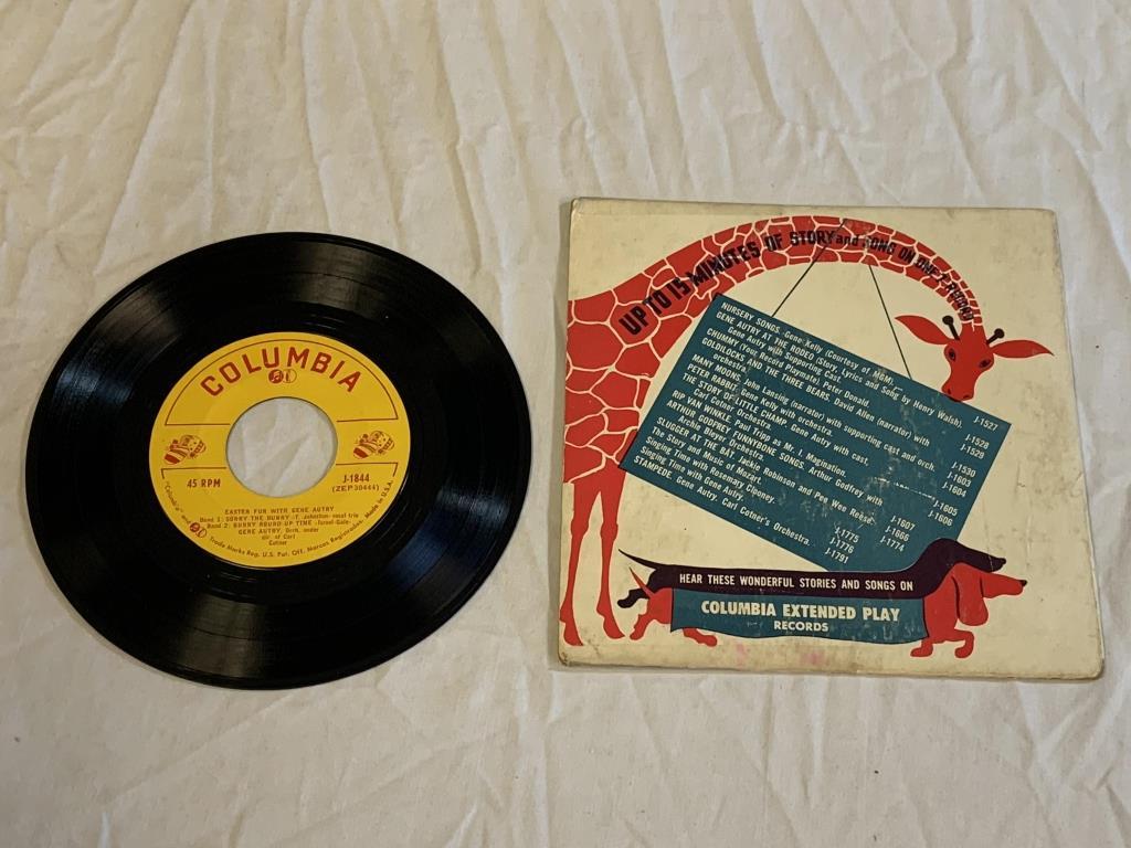 GENE AUTRY Easter Fun 45 RPM EP Record 1950's