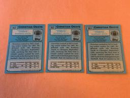 (3) CHRISTIAN OKOYE 1988 Topps Football ROOKIES