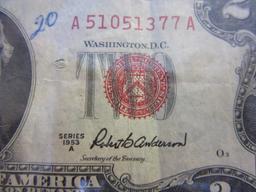 Pair of Series 1953/1953A $2 Red Notes