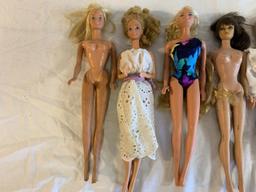 Lot of 6 Vintage BARBIE Dolls