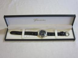 Genevex Quartz Japan Movt Black Watch