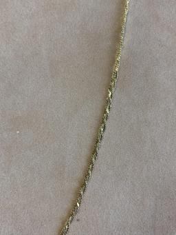 24KT Gold Over Sterling Silver 18" Necklace-NEW