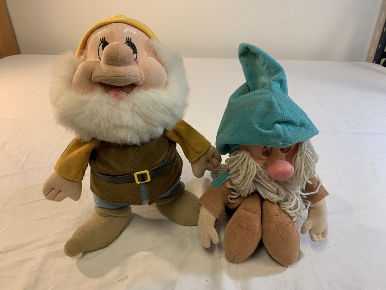 Vintage Disney Plush Dwarf SNEEZY & SLEEPY