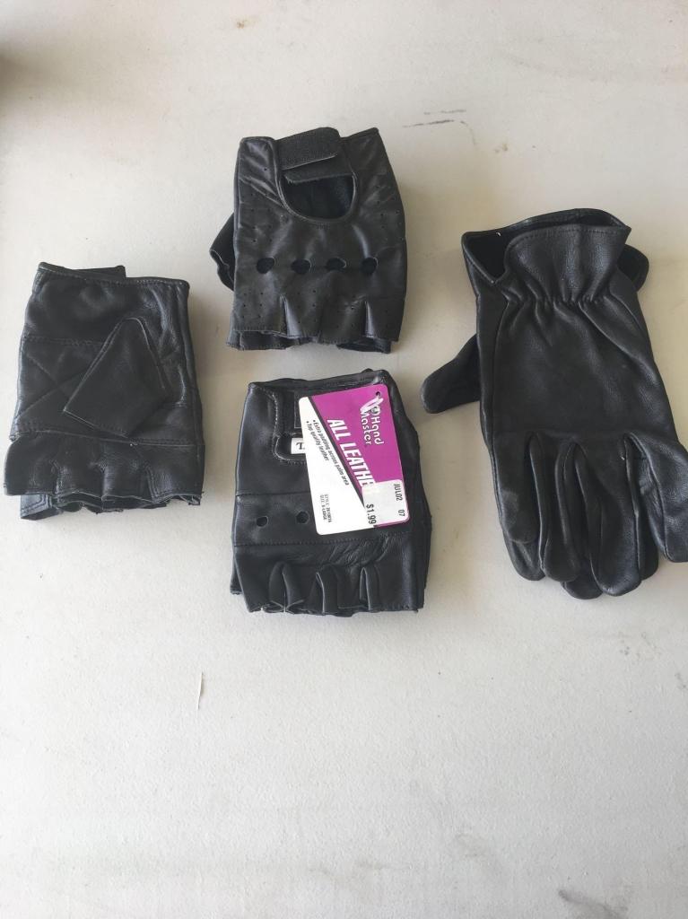 Lot of four for leather riding gloves XL