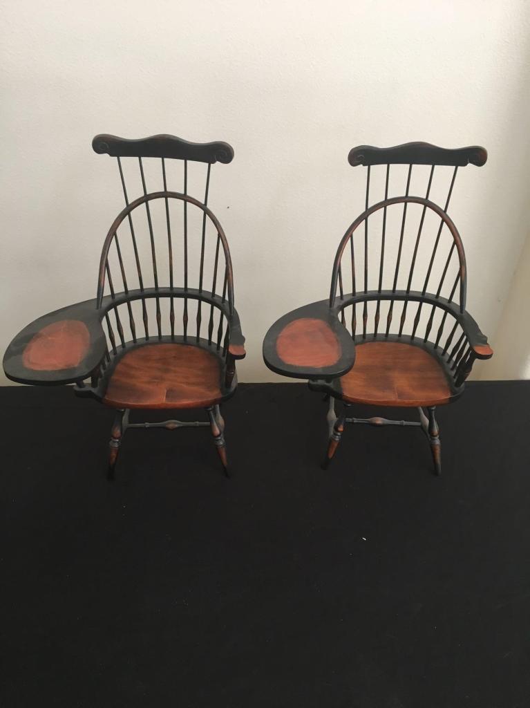 Set of miniature doll chairs