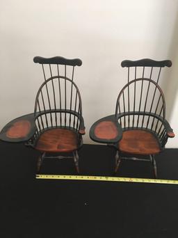 Set of miniature doll chairs