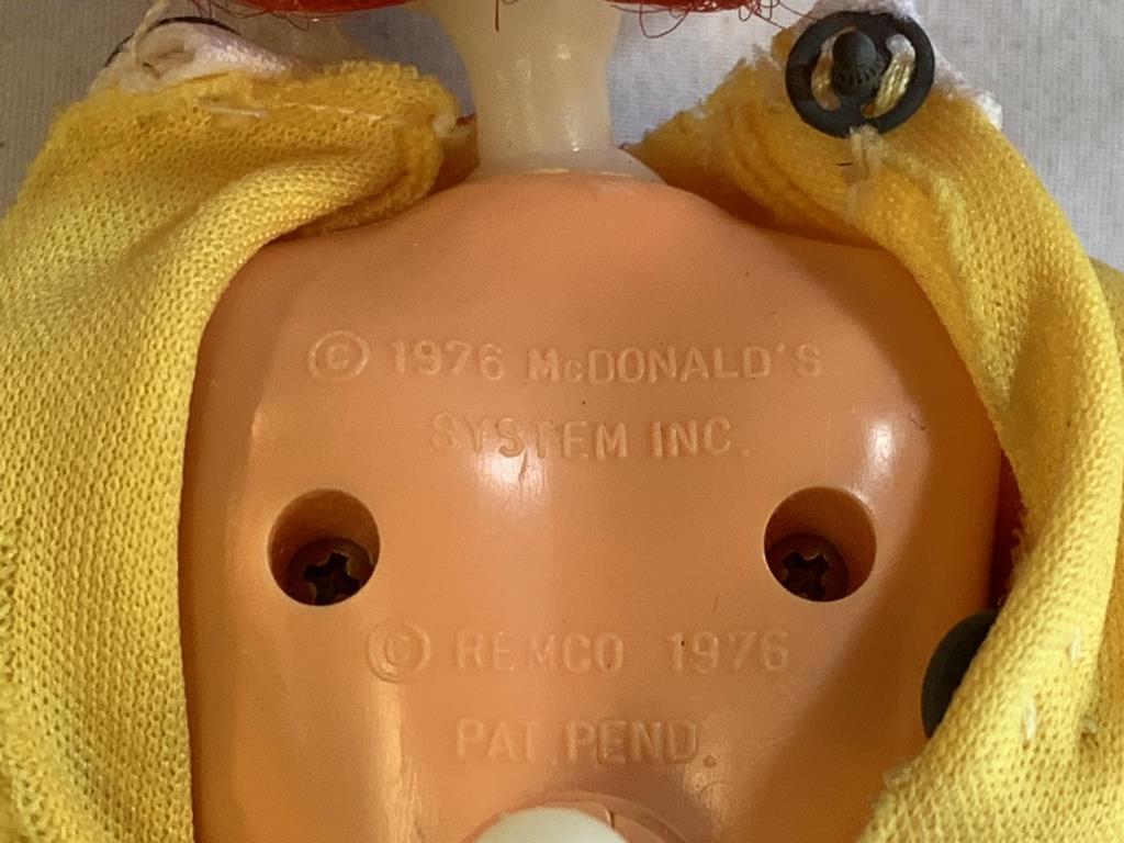 Vintage 1976 Remco Ronald McDonald 8" Doll