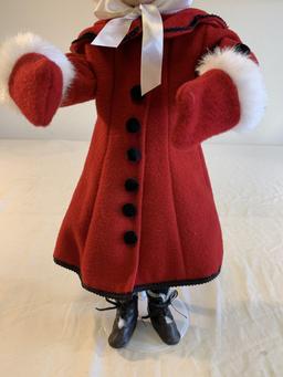 Danbury Mint SHIRLEY TEMPLE Porcelain Doll CAROLER