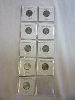 Lot of 9 Jefferson Nickels