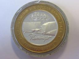 .999 Silver 1oz Flamingo Gaming Token