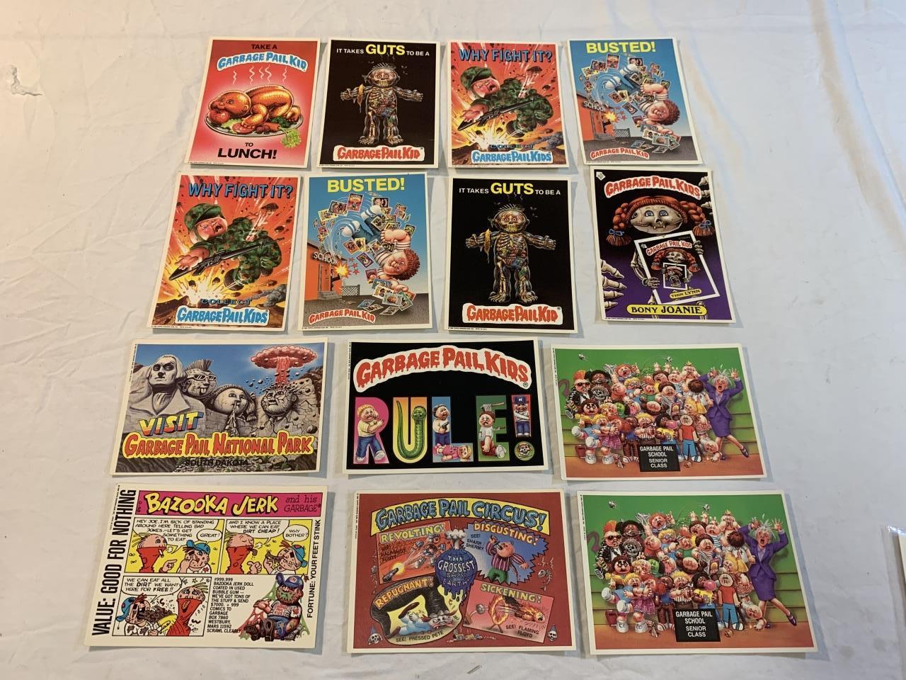 1986 Lot of 14 GARBAGE PAIL KIDS  4X6 Stickers