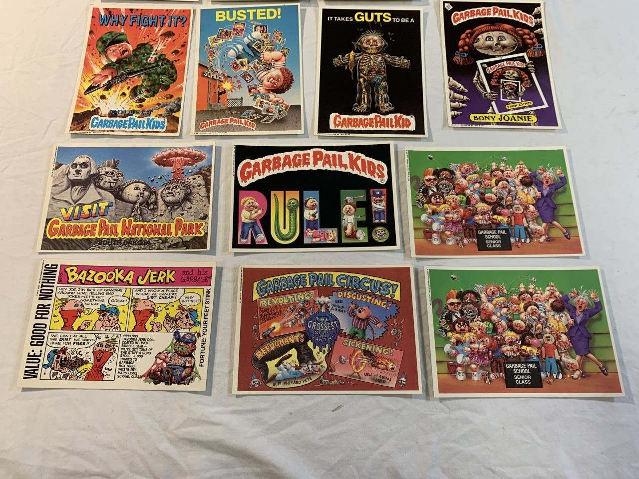 1986 Lot of 14 GARBAGE PAIL KIDS  4X6 Stickers