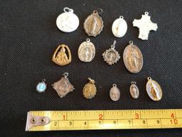 14 Catholic token pendant miniatures