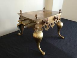 Ornate brass low table