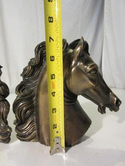 2 7" Brass Horse Heads