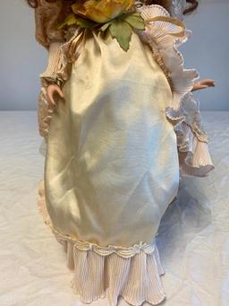 Broadway Collection 24" Porcelain Girl Doll with Stand. Numbered 153 out of 2400