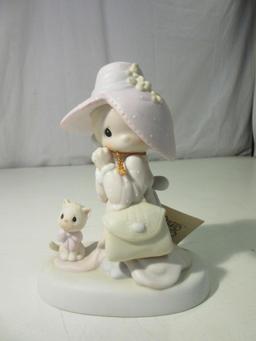 Lot of 3 Precious Moments Ceramic Figures 'To a Very Special Mom', 'Whos Gonna Fill Your Shoes'