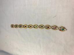 Lot of 4 Gold-Tone Multi-Colored Necklaces and Bracelets