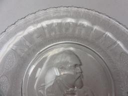 President James A. Garfield Glass Memorial Plate 10" in Diameter