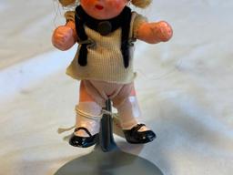 Vintage German dressed Composition 3" Girl doll