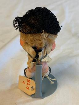 Vintage German dressed Composition 3" Girl doll