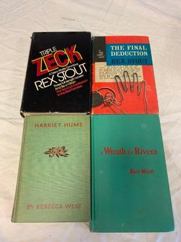 Lot of 12 Vintage Hard Cover Books-Rex Stout, Ngaio Marsh, Oscar Wilde, Sinclair Lewis