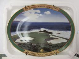 The Bradford Exchange America's Famous Fairways The 7th at Pebble Beach Porcelain Plate w/ COA