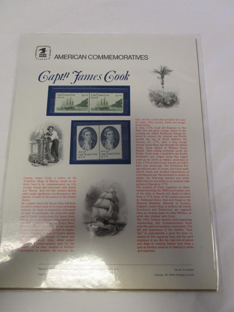 USPS American Commemoratives Capt.n James Cook. No. 91, January 20, 1978