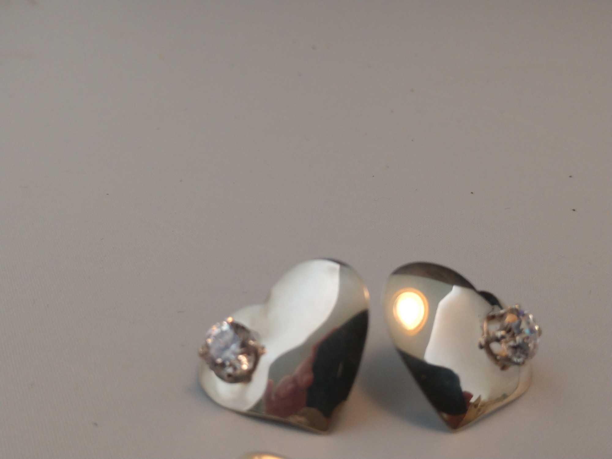 Lot of 3 small sterling silver pierced earrings