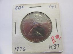 1976 New Zealand 50 Cent Coin